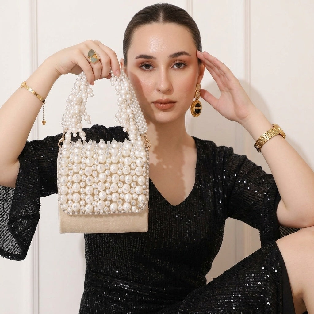 Vasudha Beige — Suede Flap Bag