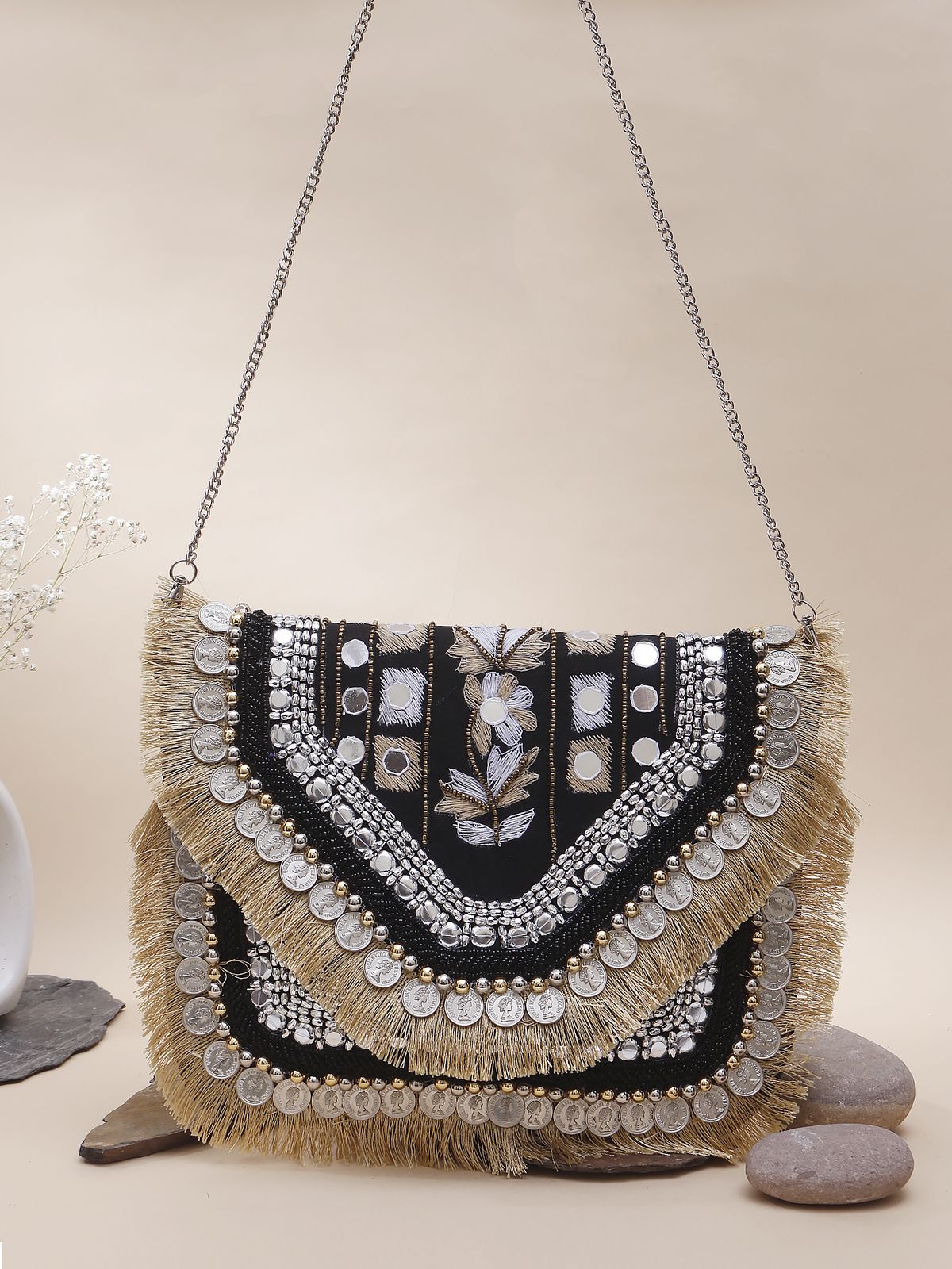 Swisni Banjara Boho Bag - SWIS-1051 - Detail View 13