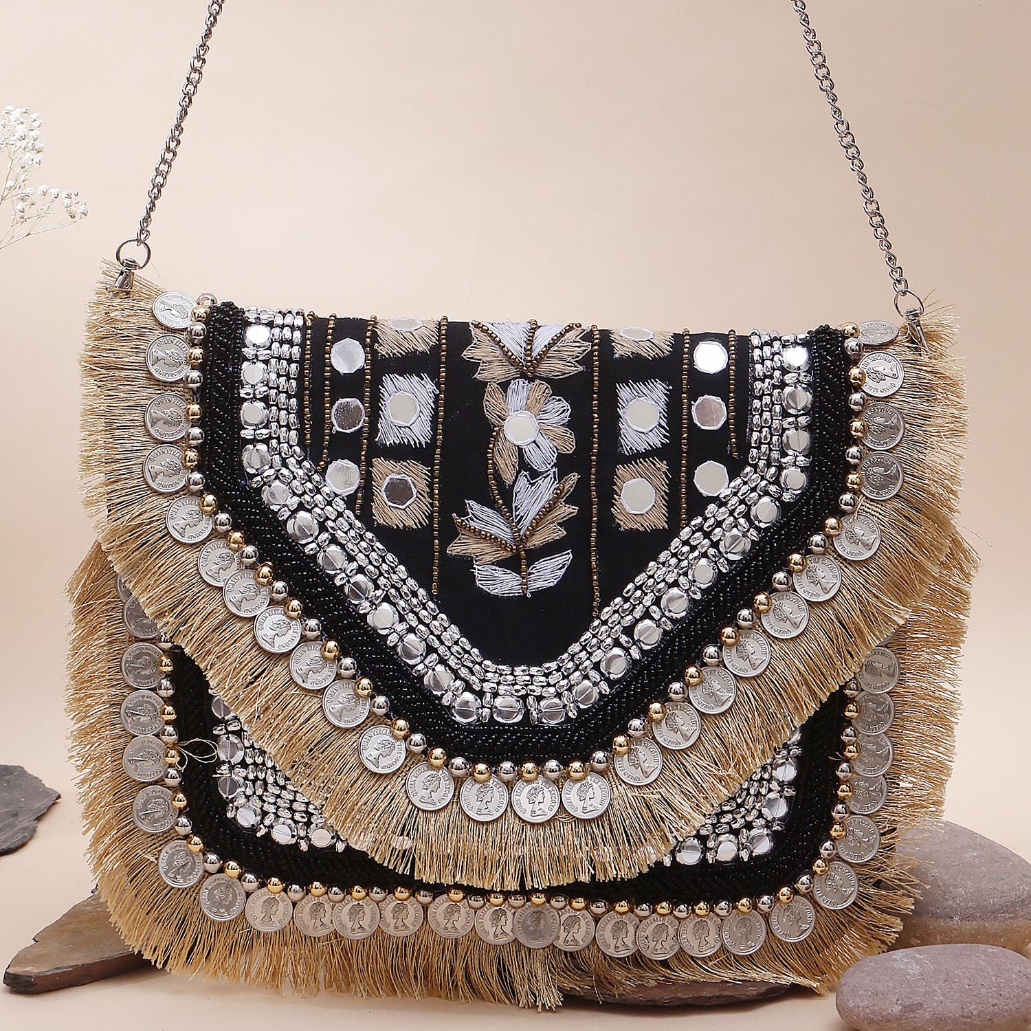Swisni Banjara Boho Bag - SWIS-1051 - Detail View 6