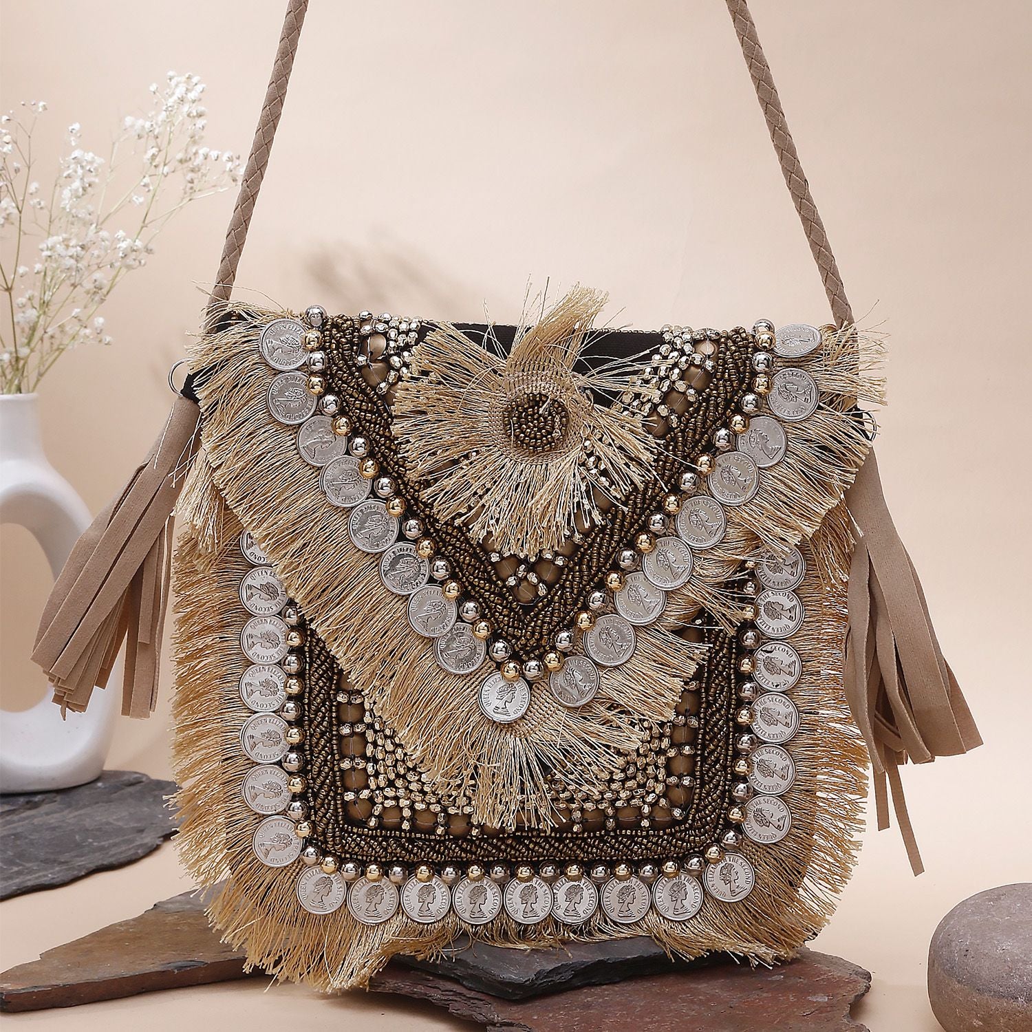 Swisni Banjara Boho Bag - SWIS-1052 - Detail View 4