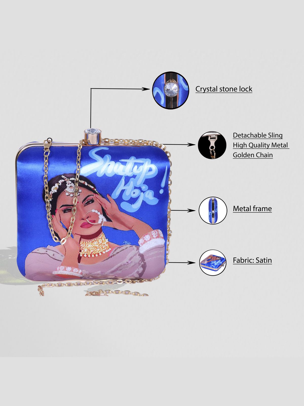 Swisni Printed Clutches - SWIS-1314 - Detail View 11