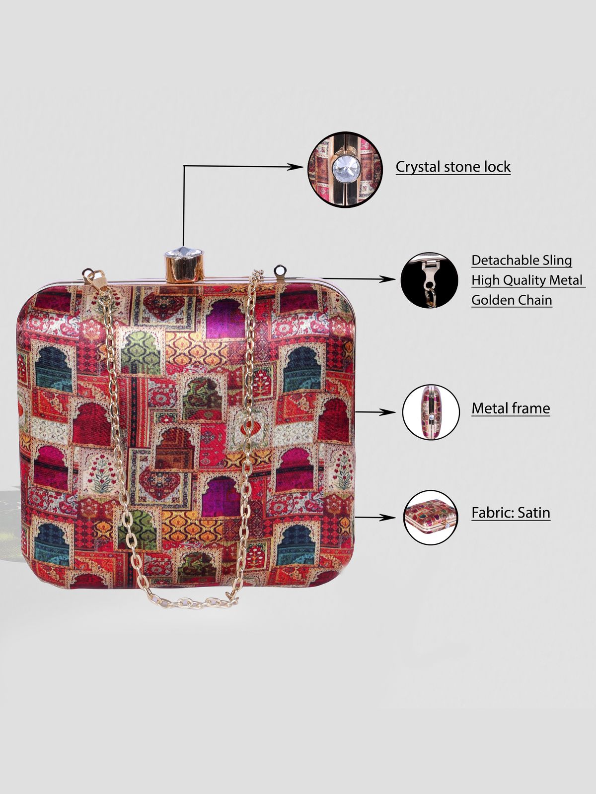 Swisni Printed Clutches - SWIS-1317 - Creative View