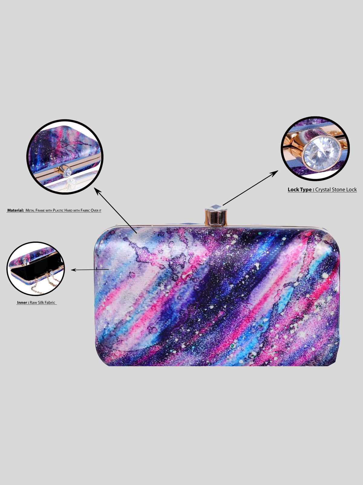 Swisni Printed Clutches - SWIS-1319 - Detail View 7