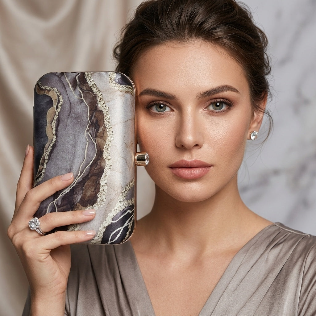 Swisni Premium Printed Clutch Bag for Women | Ethnic Evening Purse | Party Handbag | SWIS-131