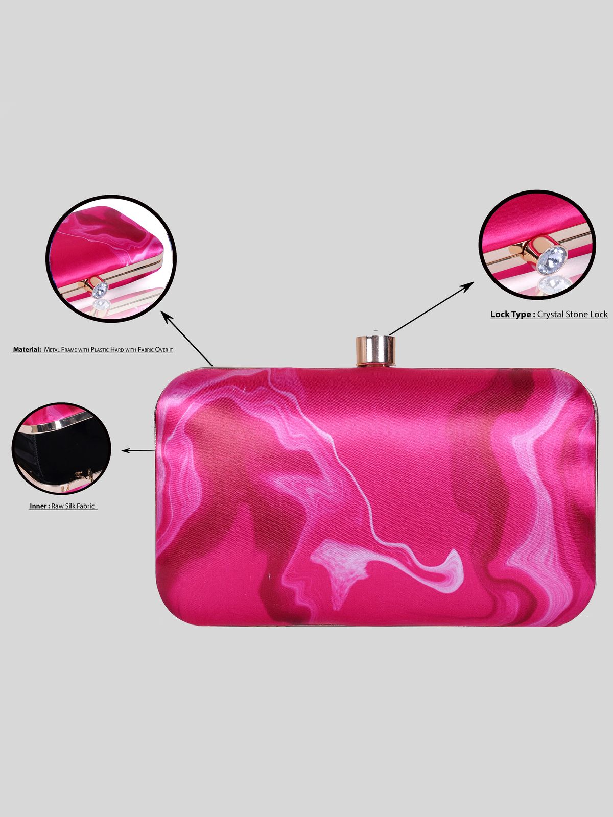 Swisni Printed Clutches - SWIS-1320 - Detail View 11