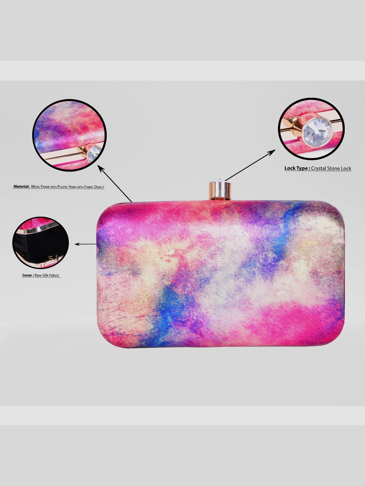 Swisni Printed Clutches - SWIS-1321 - Creative View
