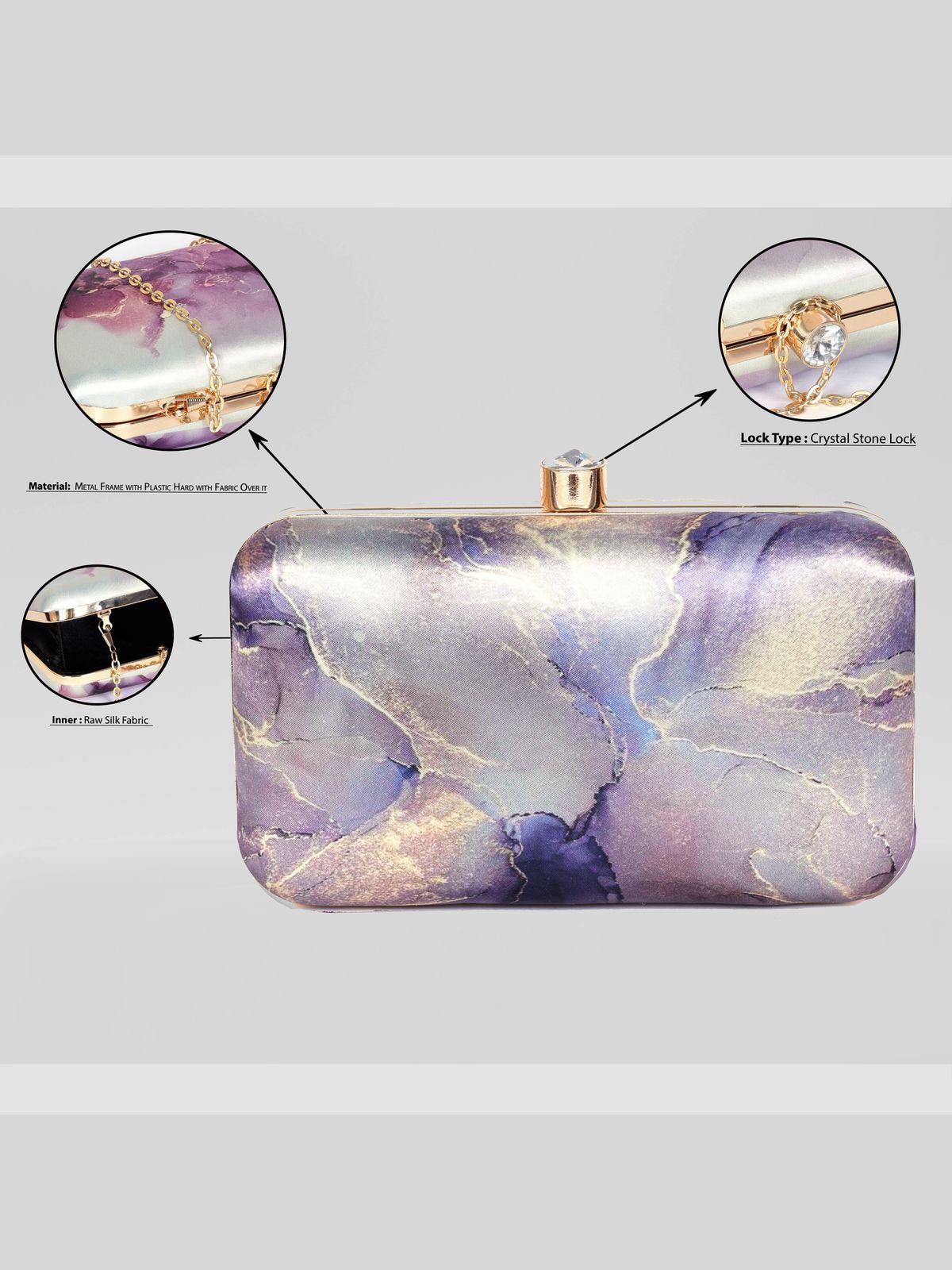 Swisni Printed Clutches - SWIS-1327 - Creative View