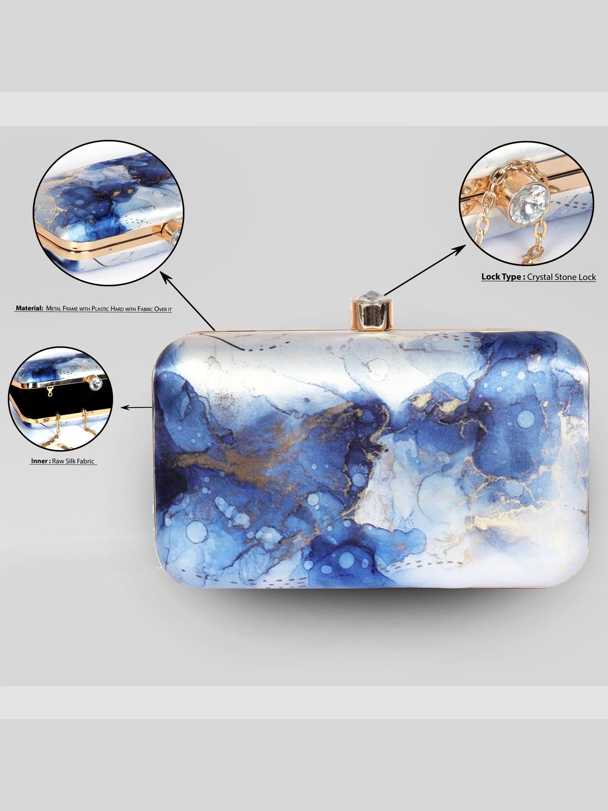 Swisni Printed Clutches - SWIS-1328 - Detail View 2