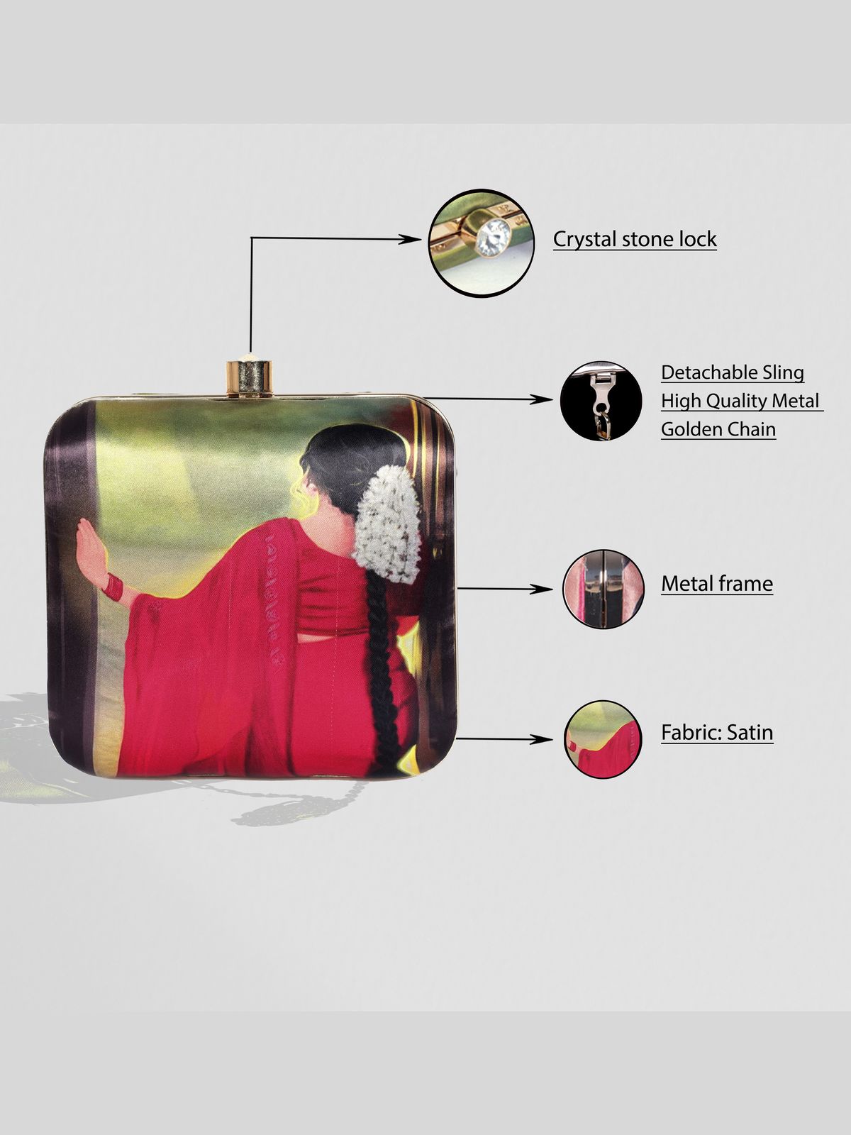 Swisni Printed Clutches - SWIS-1329 - Creative View