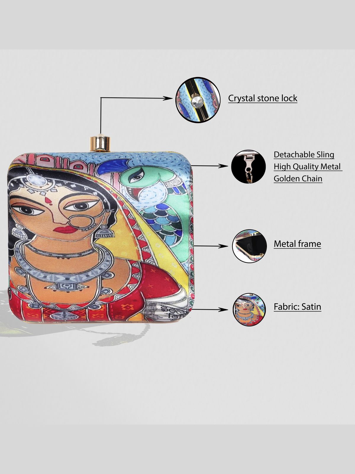Swisni Printed Clutches - SWIS-1332 - Detail View 9