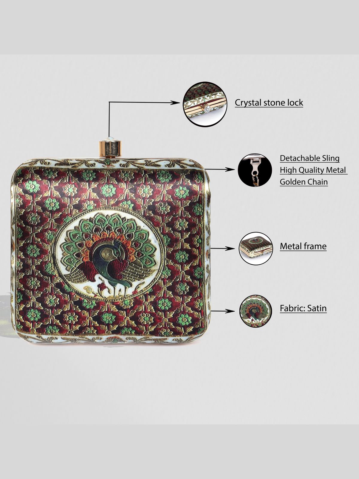 Swisni Printed Clutches - SWIS-1334 - Detail View 8