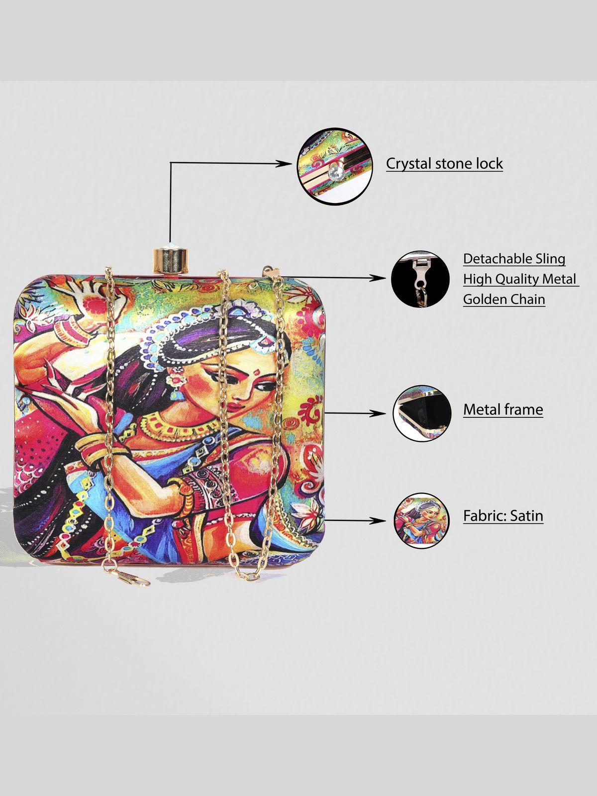 Swisni Printed Clutches - SWIS-1341 - Detail View 9