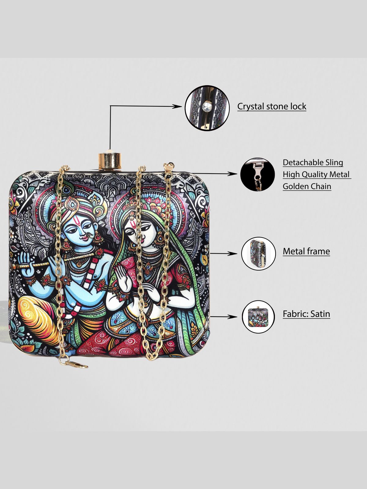 Swisni Printed Clutches - SWIS-1342 - Detail View 9