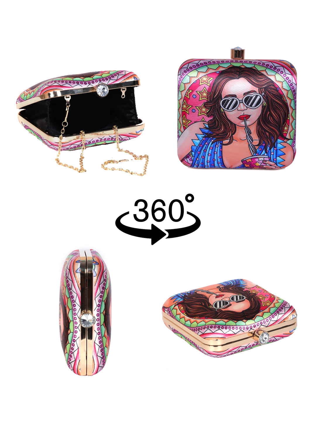 Swisni Printed Clutches - SWIS-1344 - Detail View 12