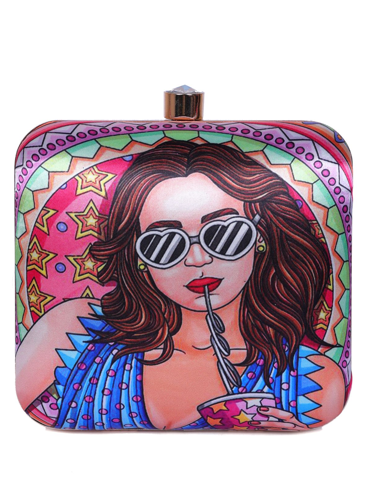 Swisni Printed Clutches - SWIS-1344 - Detail View 2
