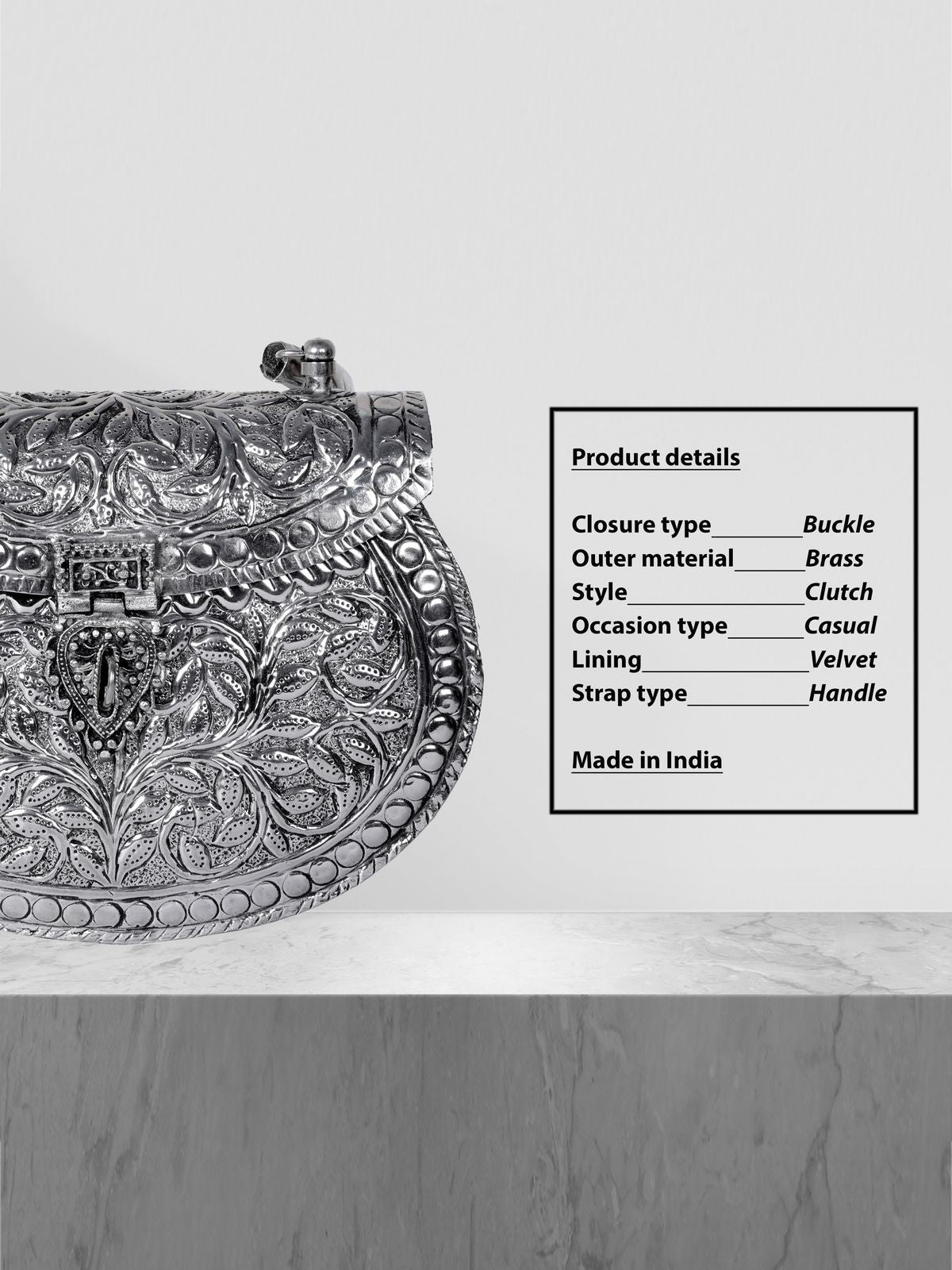 Swisni Brass Clutch - SWIS-1362 - Creative View