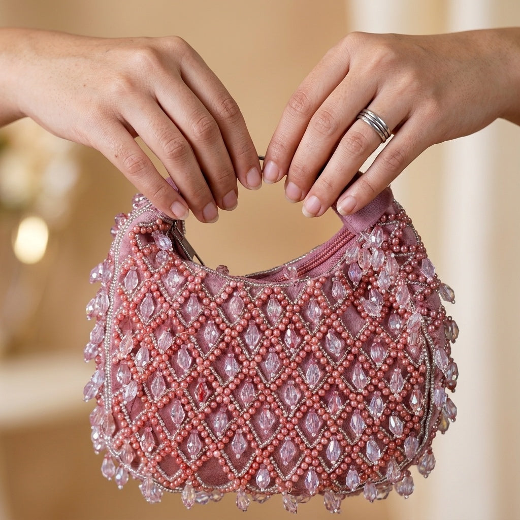 Swisni Chic Moon-Shaped Evening Clutch Bag | SWIS-1534