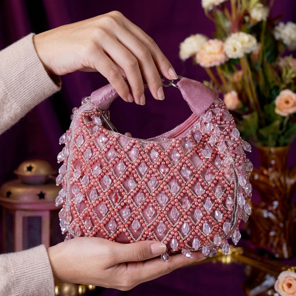 Swisni Chic Moon-Shaped Evening Clutch Bag | SWIS-1534