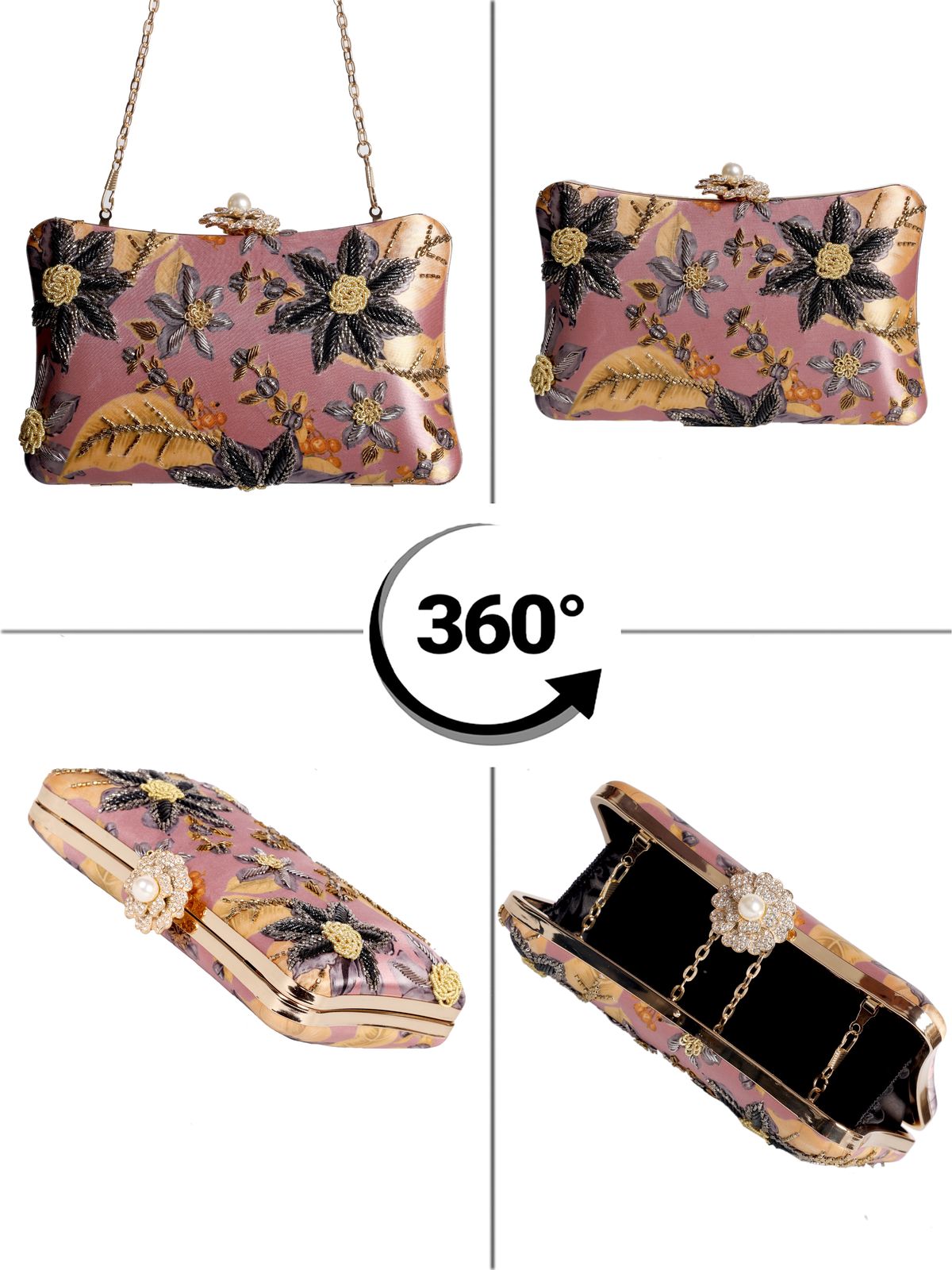 Swisni Embroidered Clutches - SWIS-1624 - Detail View 7
