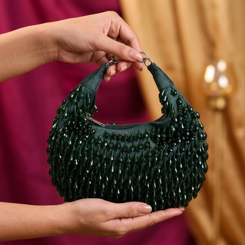 Swisni Chic Moon-Shaped Evening Clutch Bag | SWIS-1692