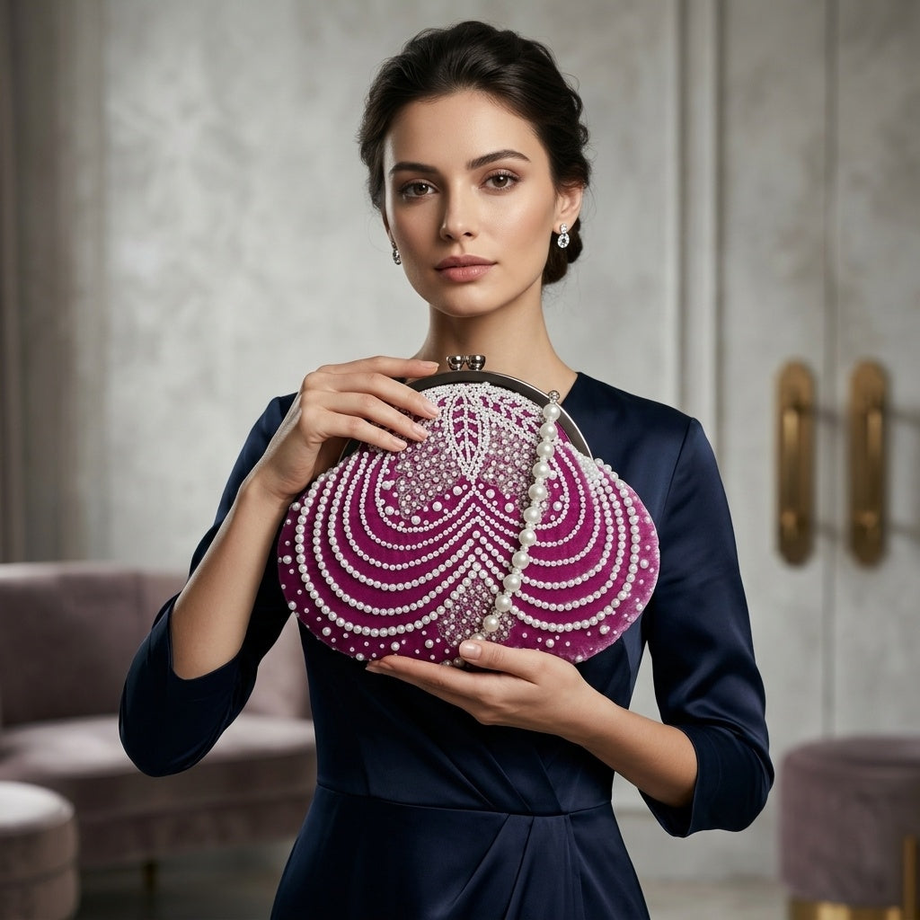 Swisni Handcrafted Batua Bag for Women | Bridal Ethnic Purse | Wedding Festive Handbag | Pre-Order | SWIS-16