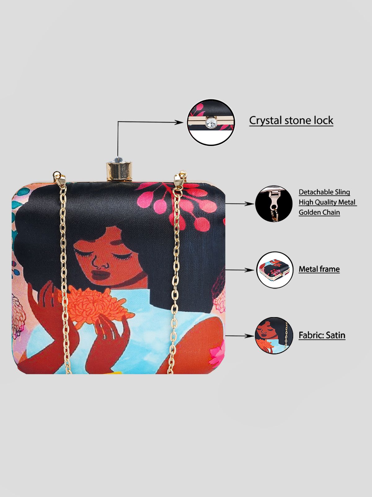 Swisni Printed Clutches - SWIS-1723 - Detail View 20