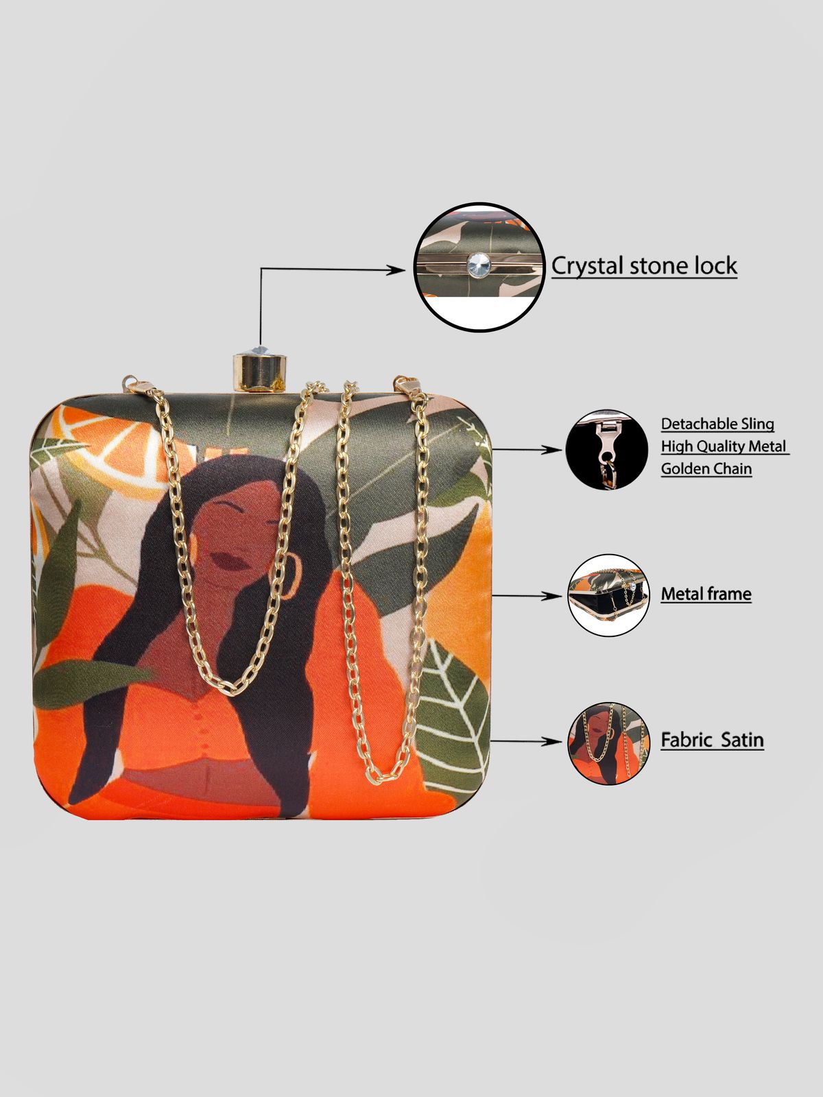 Swisni Printed Clutches - SWIS-1725 - Detail View 10