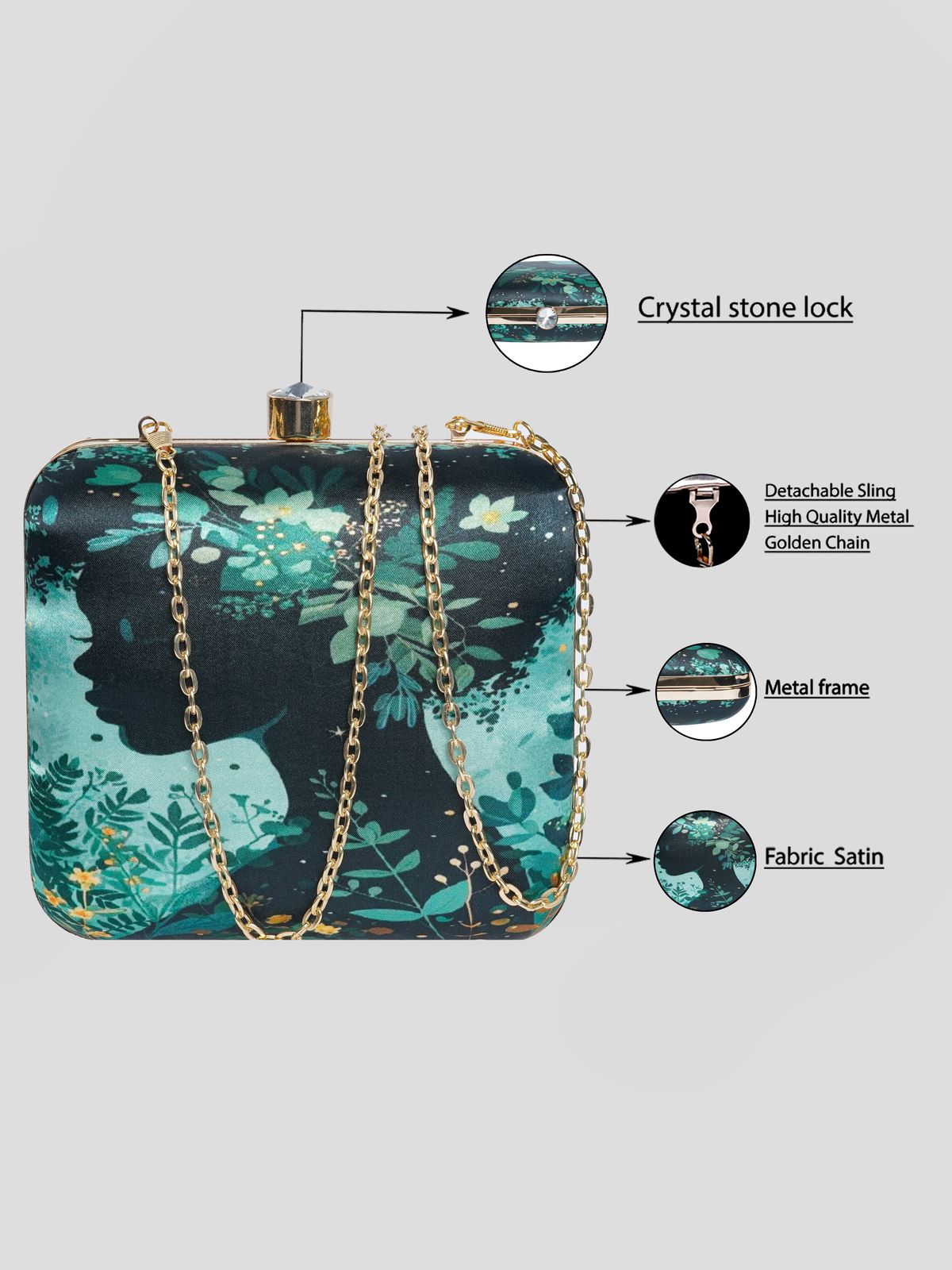 Swisni Printed Clutches - SWIS-1728 - Detail View 10