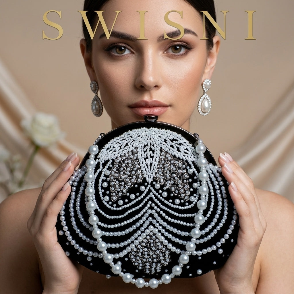 Swisni Handcrafted Batua Bag for Women | Bridal Ethnic Purse | Wedding Festive Handbag | SWIS-18