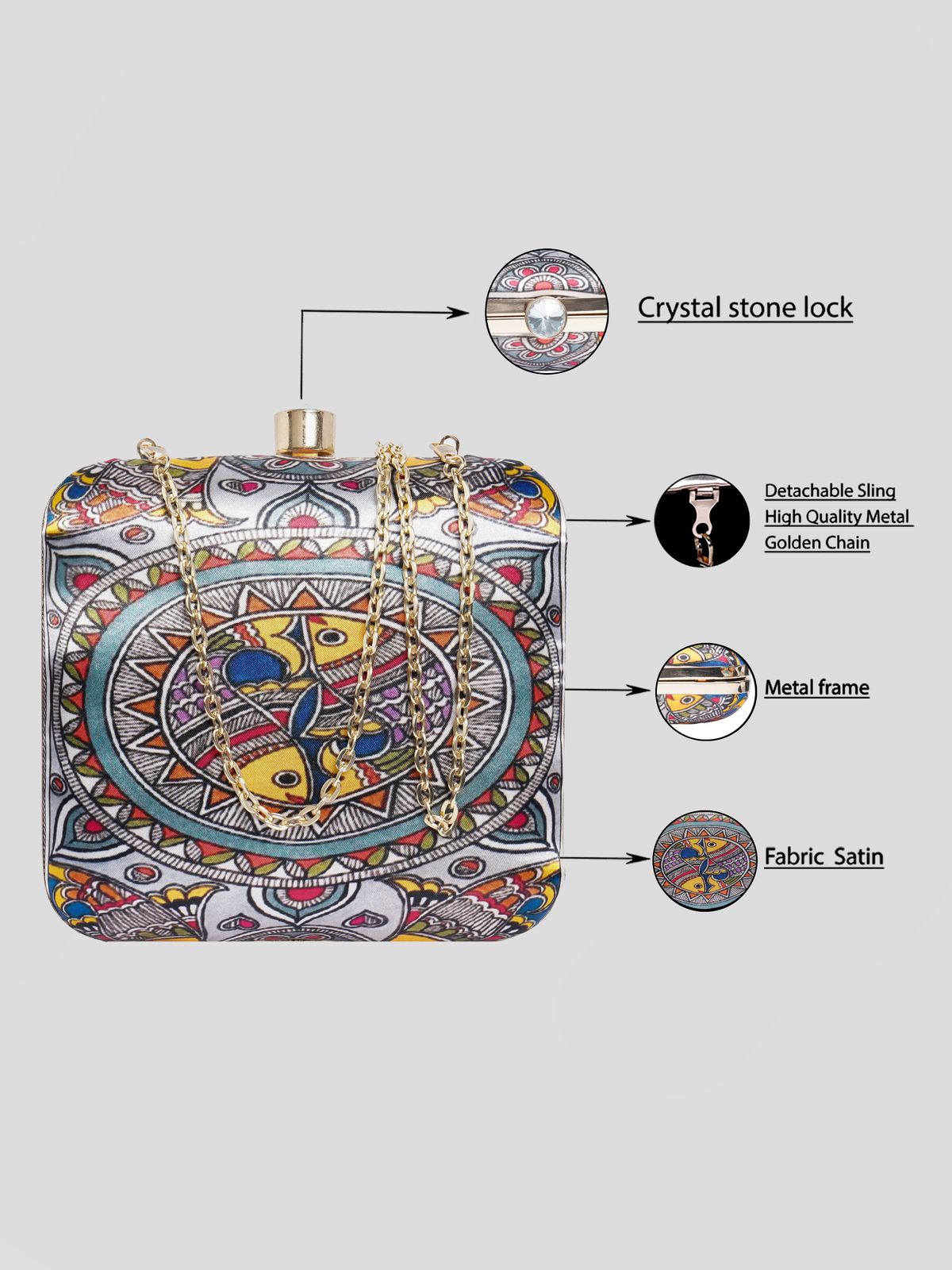 Swisni Printed Clutches - SWIS-2079 - Detail View 14