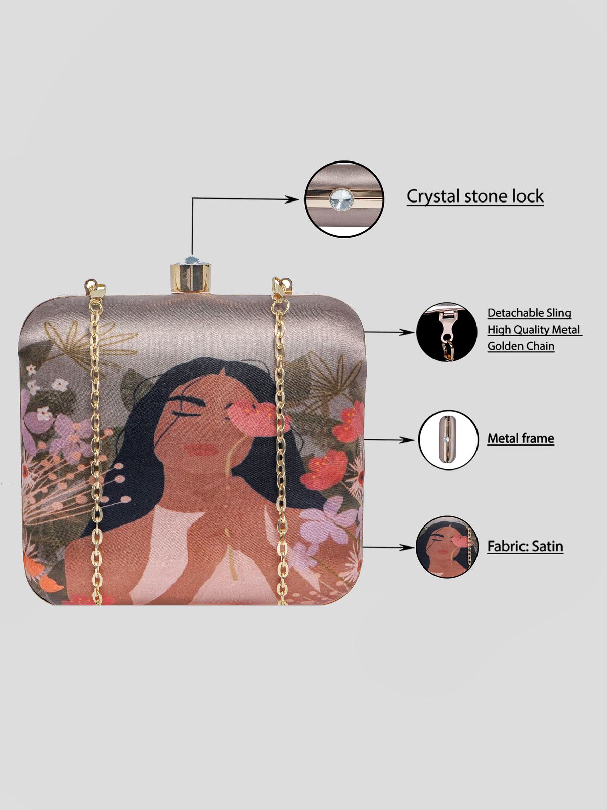 Swisni Printed Clutches - SWIS-2096 - Detail View 15
