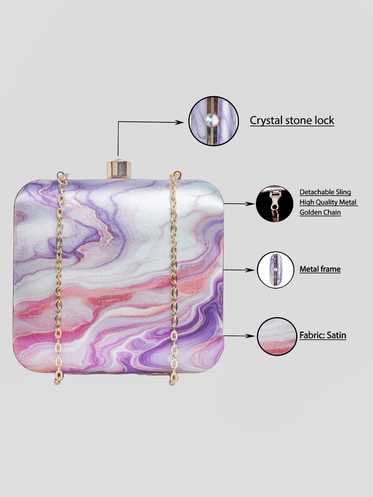 Swisni Printed Clutches - SWIS-2097 - Detail View 12