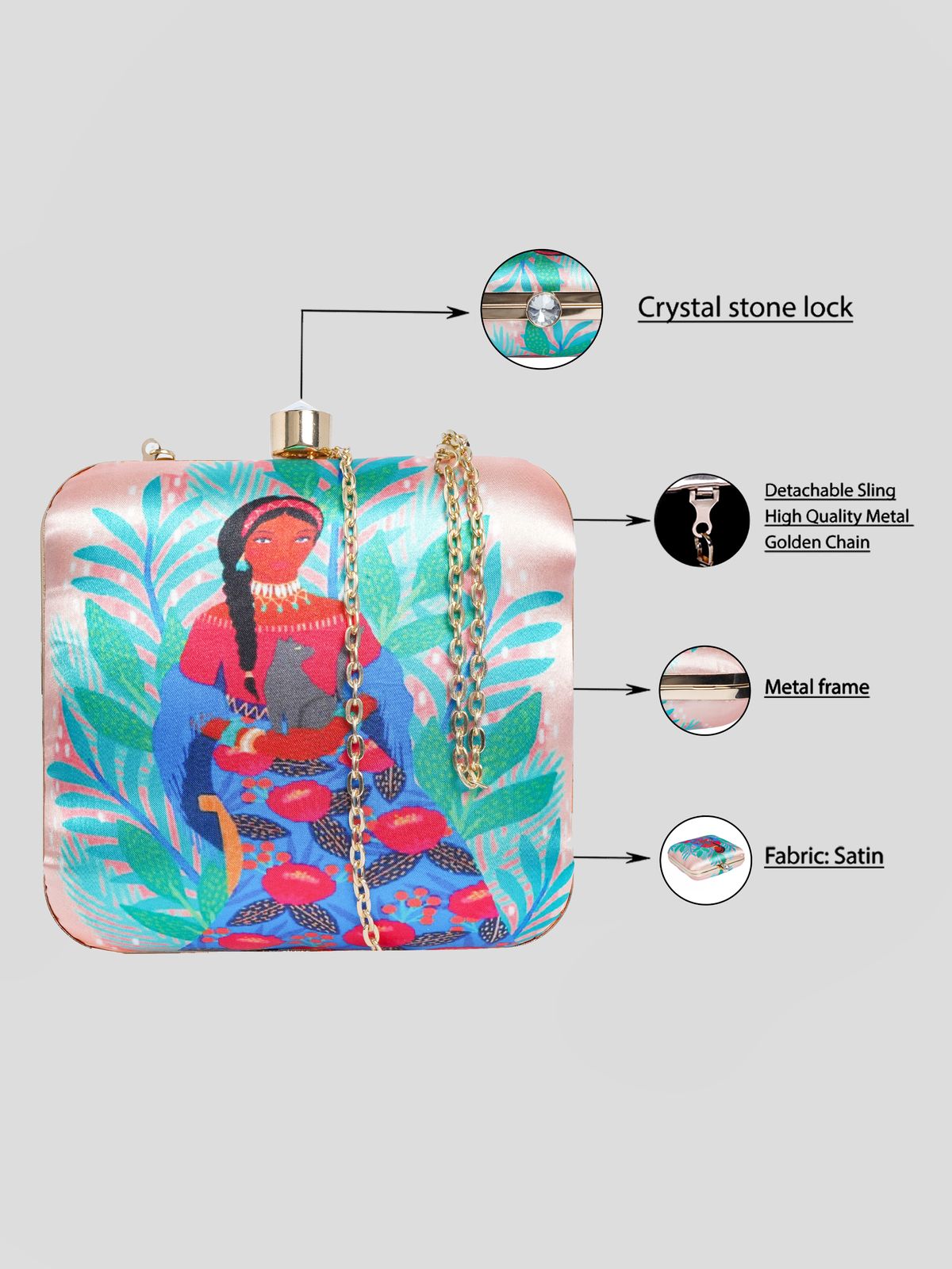 Swisni Printed Clutches - SWIS-2099 - Detail View 18