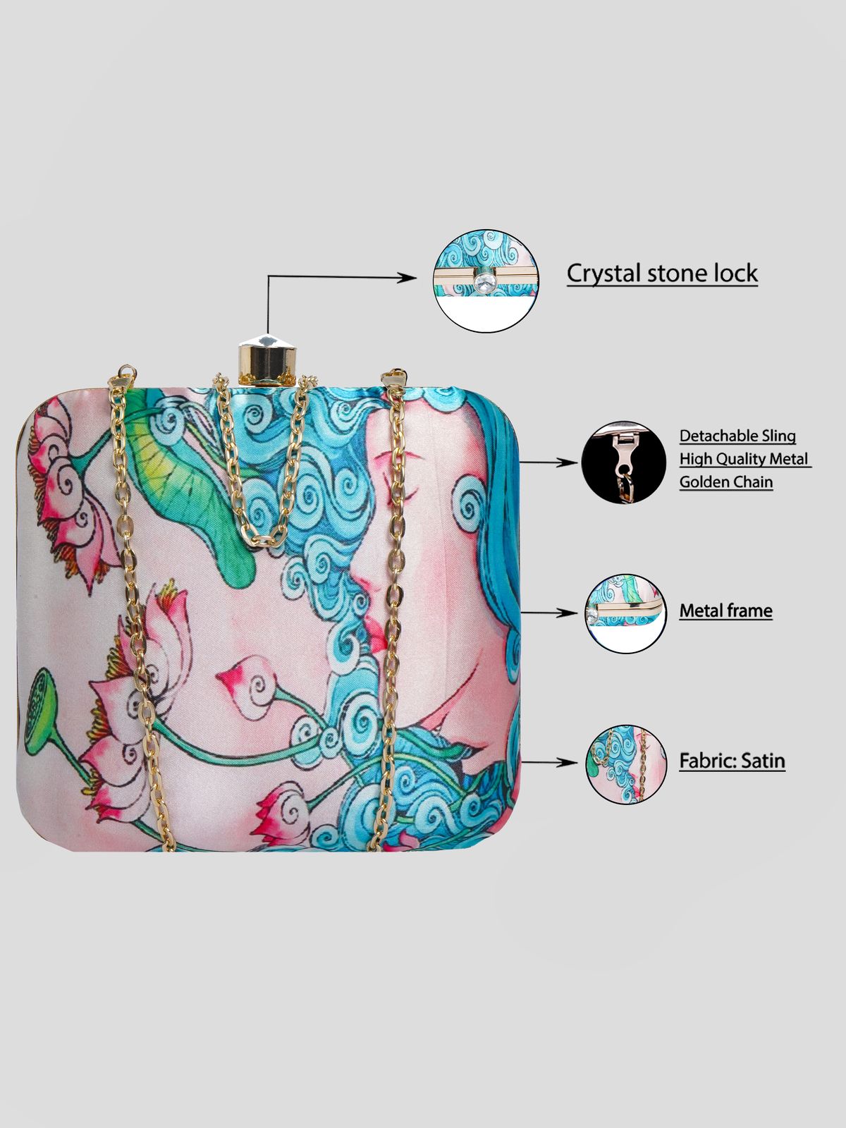 Swisni Printed Clutches - SWIS-2101 - Detail View 13