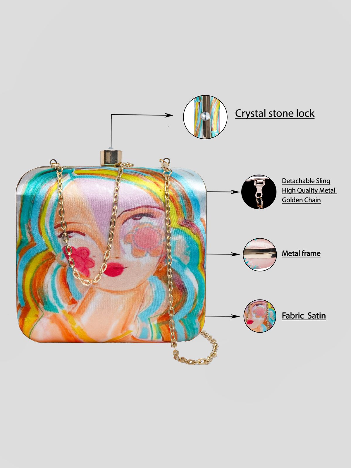 Swisni Printed Clutches - SWIS-2102 - Detail View 11