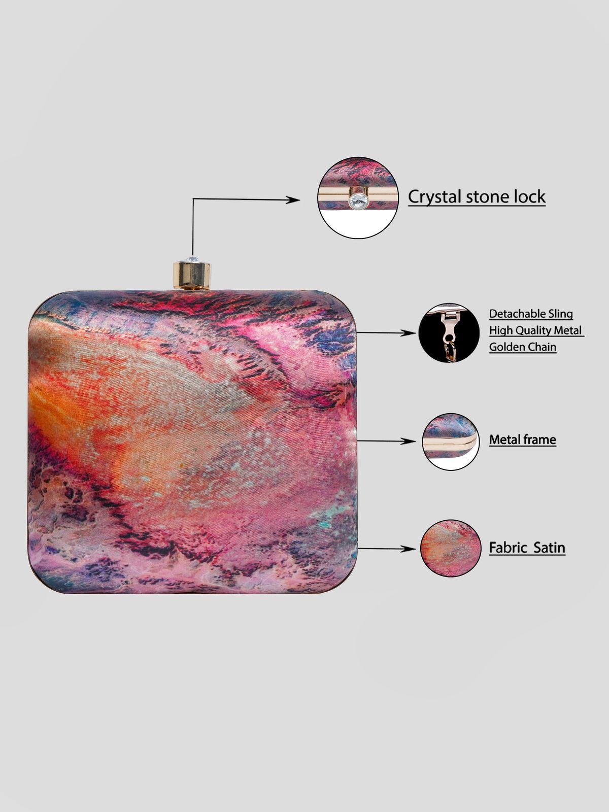 Swisni Printed Clutches - SWIS-2104 - Detail View 11