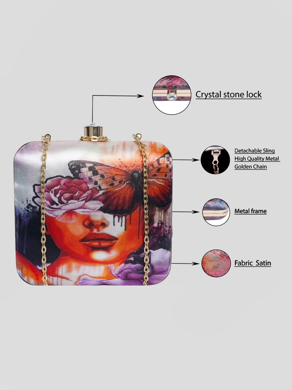 Swisni Printed Clutches - SWIS-2105 - Detail View 12
