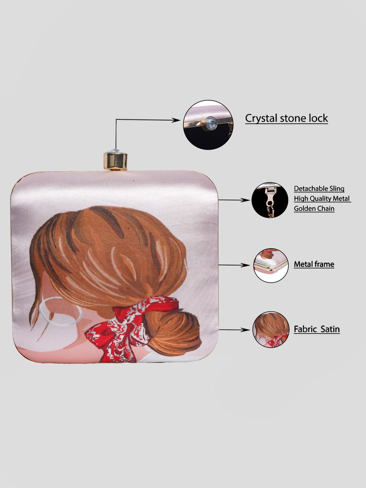 Swisni Printed Clutches - SWIS-2106 - Detail View 10