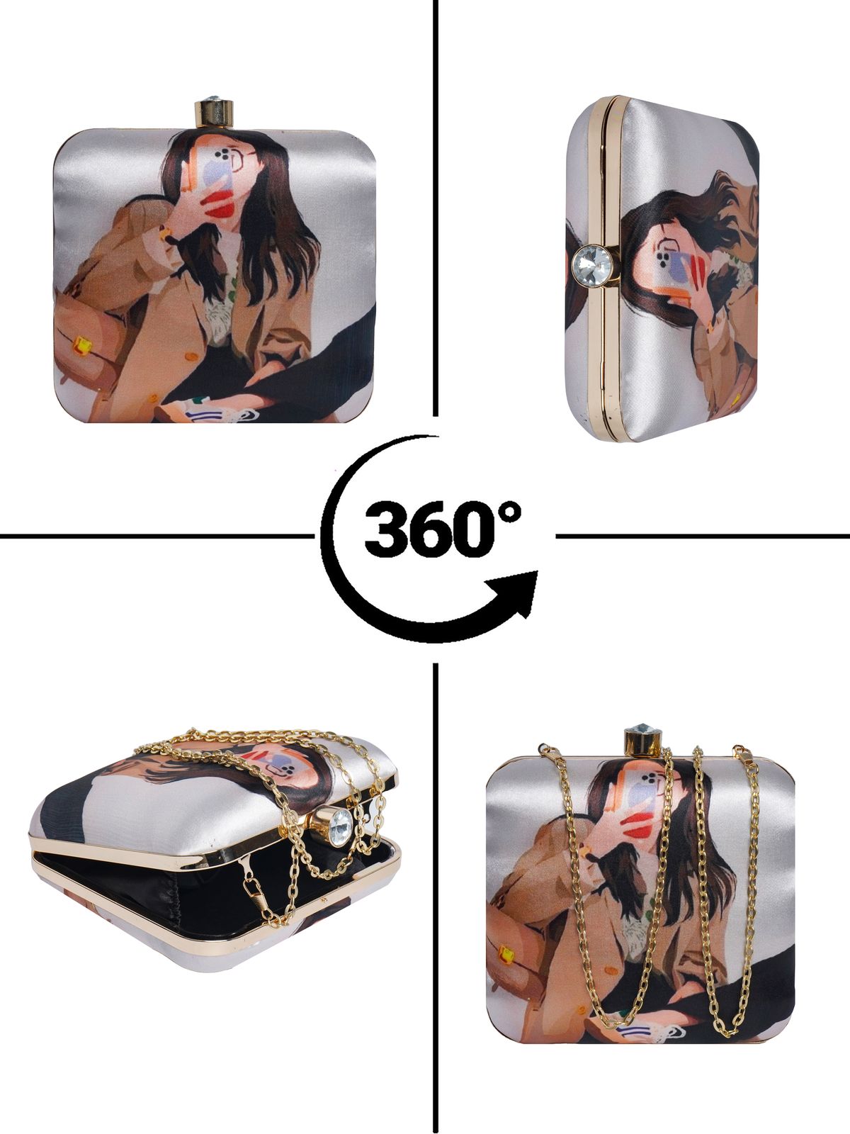 Swisni Printed Clutches - SWIS-2108 - Detail View 11