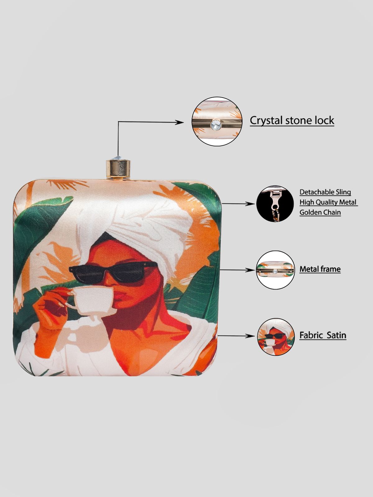 Swisni Printed Clutches - SWIS-2109 - Detail View 11
