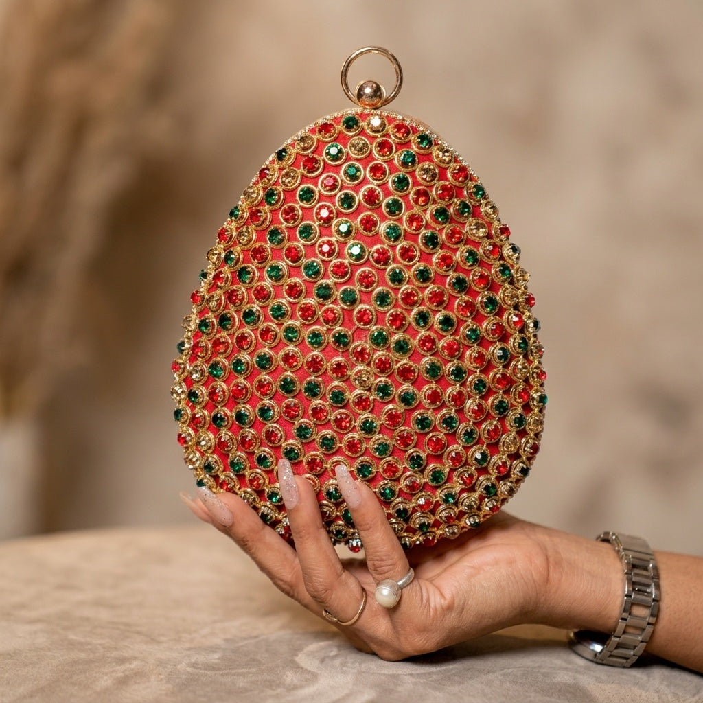 Swisni Luxury Hand-Embroidered Designer Clutch Bag | SWIS-311