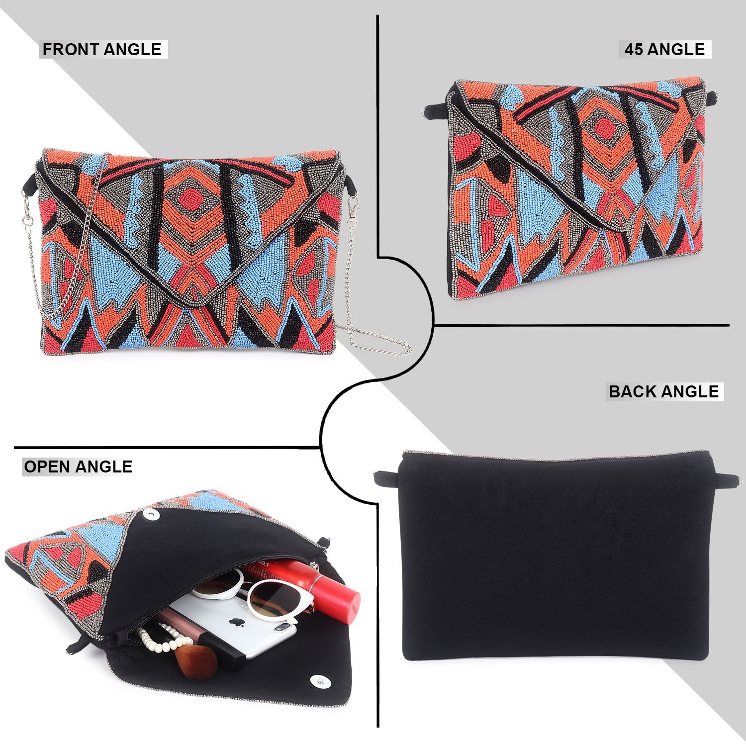 Swisni Beaded Clutches - SWIS-390 - Creative View