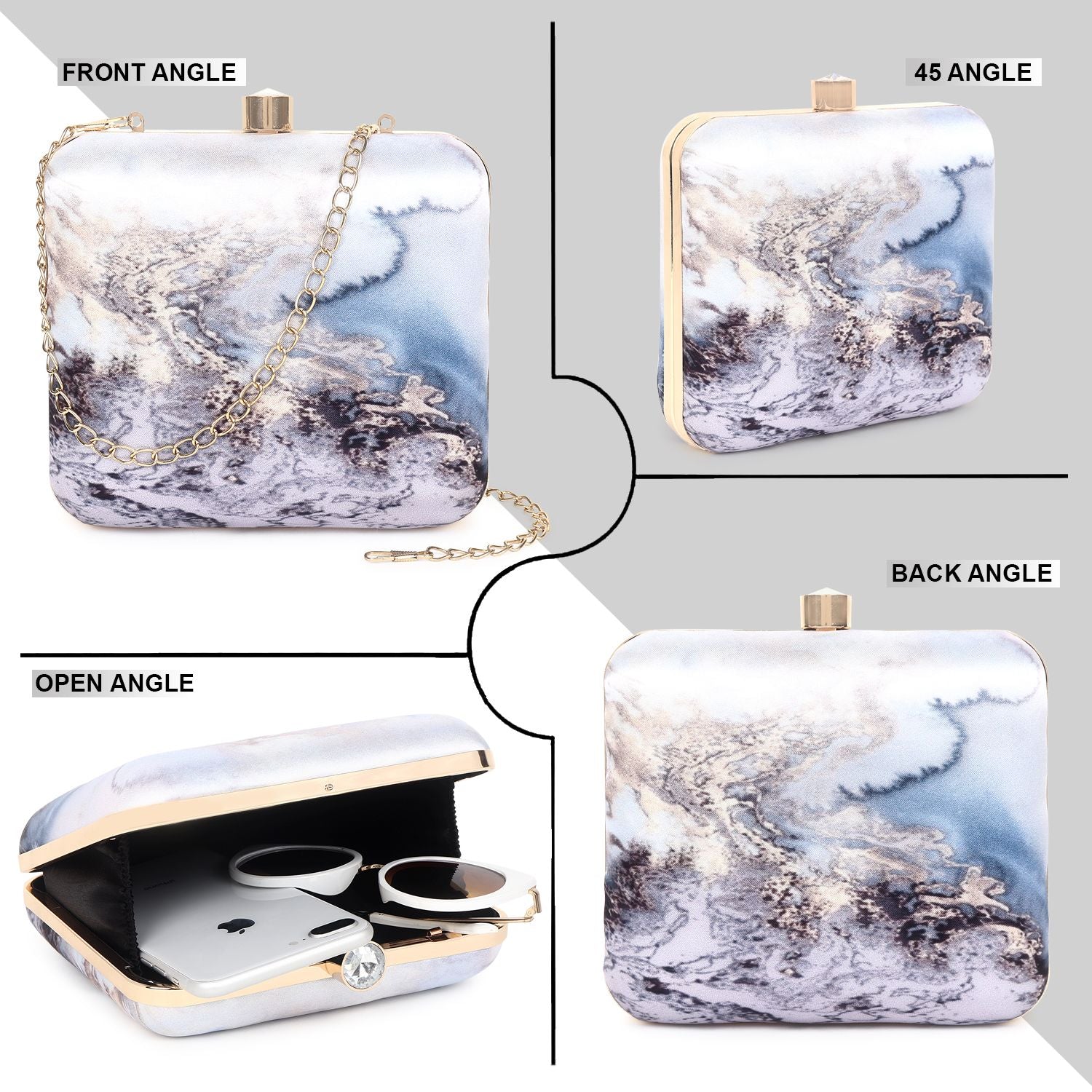 Swisni Printed Clutches - SWIS-392 - Creative View