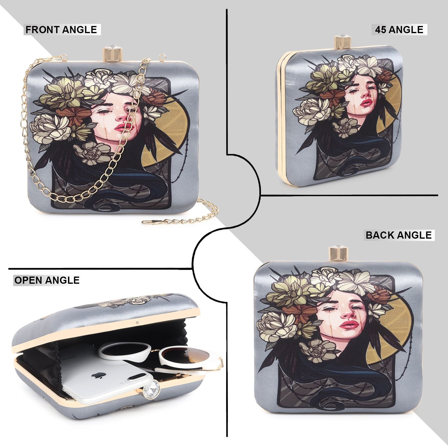 Swisni Printed Clutches - SWIS-393 - Creative View