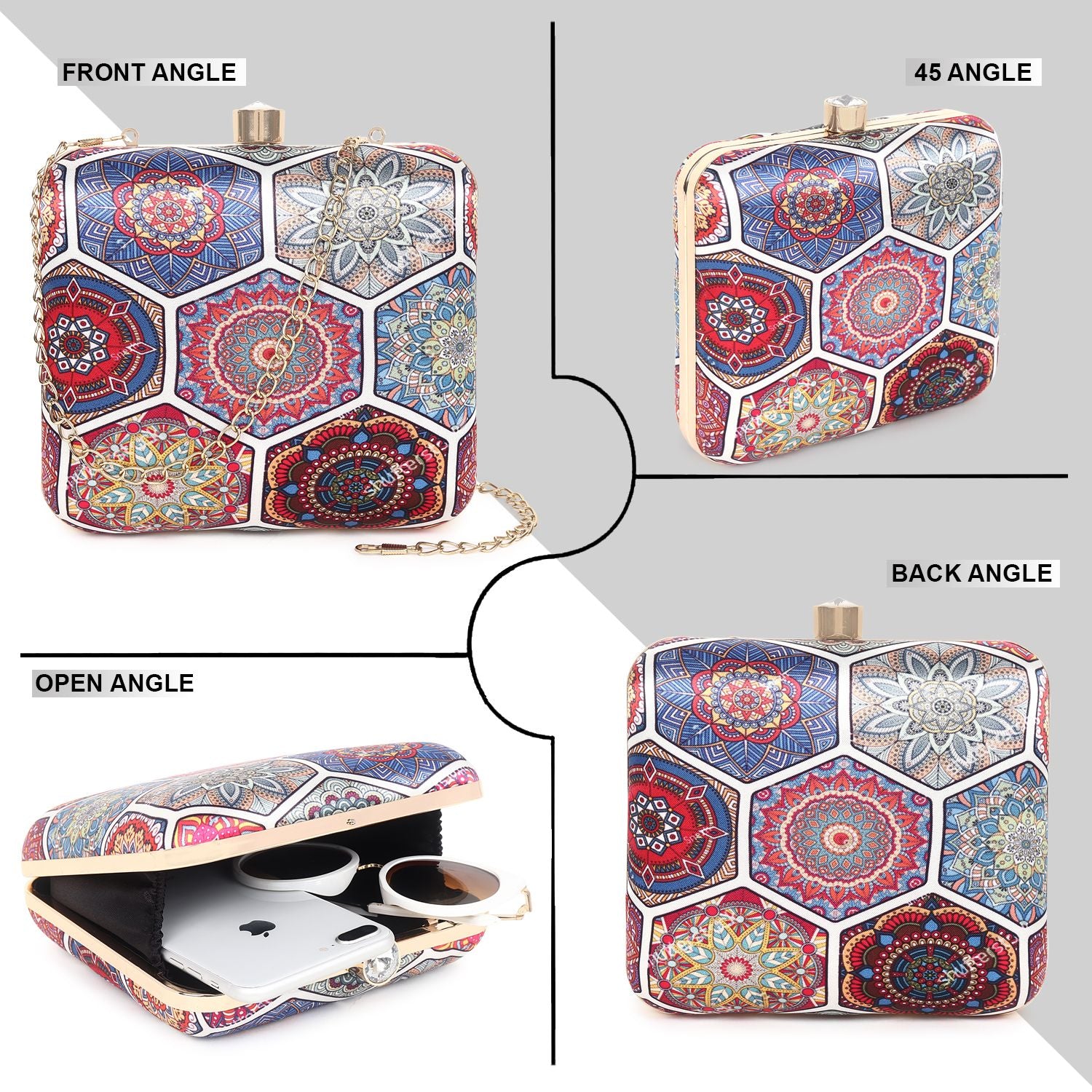 Swisni Printed Clutches - SWIS-394 - Creative View