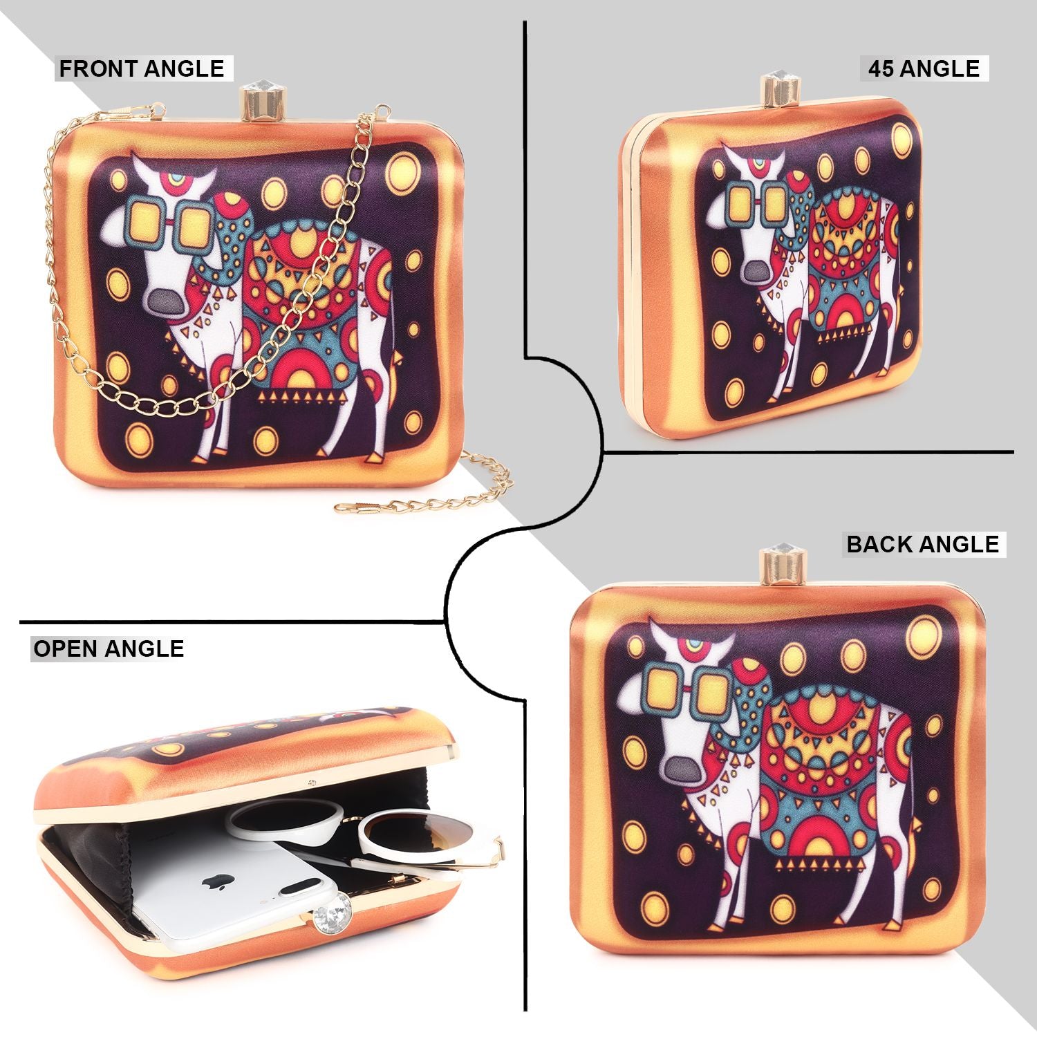 Swisni Printed Clutches - SWIS-395 - Creative View