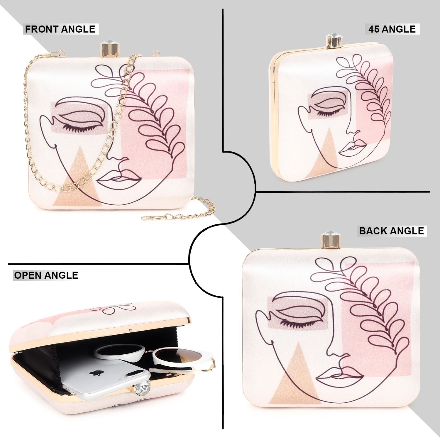 Swisni Printed Clutches - SWIS-397 - Creative View