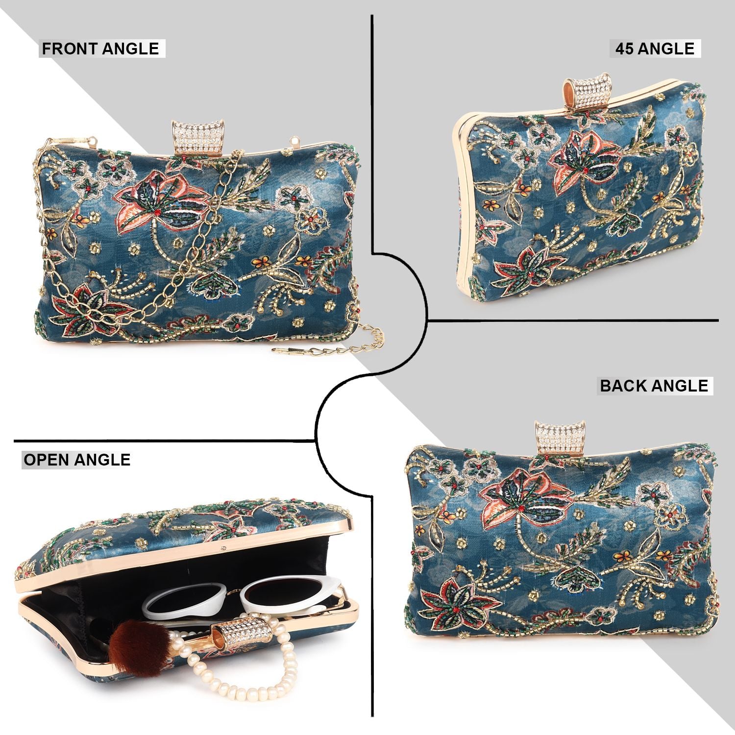 Swisni Embroidered Clutches - SWIS-398 - Creative View