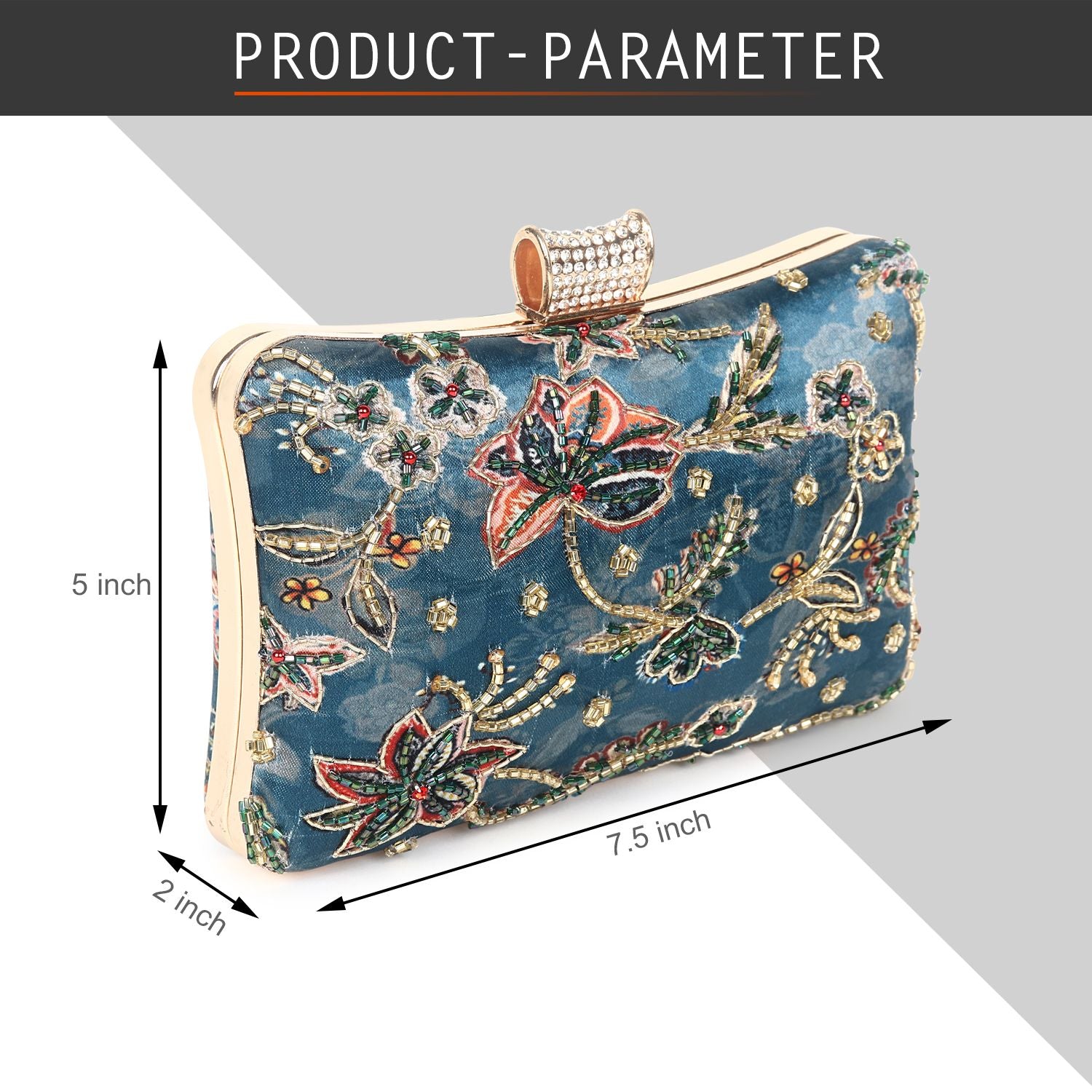 Swisni Embroidered Clutches - SWIS-398 - Detail View 2