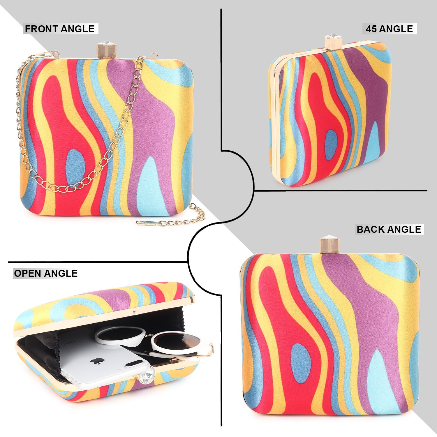 Swisni Printed Clutches - SWIS-401 - Creative View